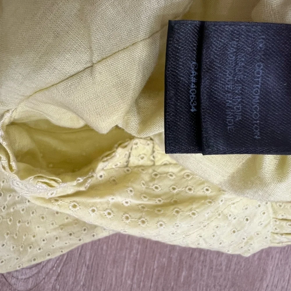 Marc by Marc Jacobs yellow eyelet  blouse size 2 - Picture 7 of 8